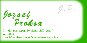 jozsef proksa business card